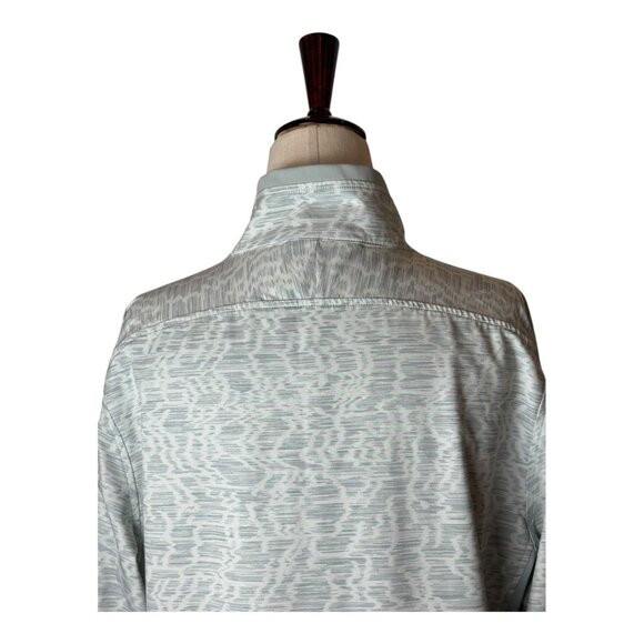 Athleta Jacket Women Medium Gray White Run With‎ It Printed Athletic Athleisure - Picture 6 of 15